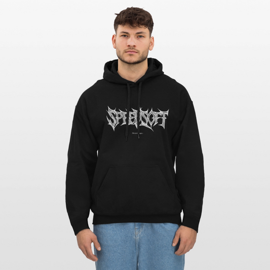'SPEEDSOFT' Basic Midweight Hoodie - black